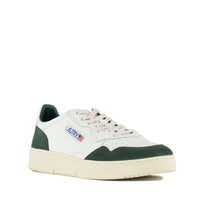 Autry Medalist Low White Leather And Suede Bottle Sneakers