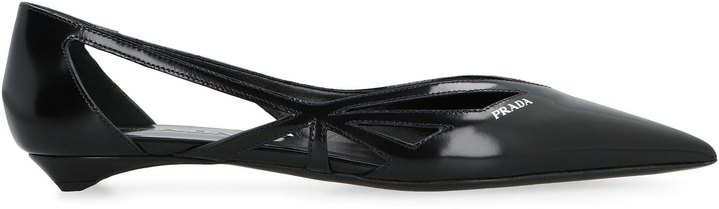 Prada Leather Ballet Flats