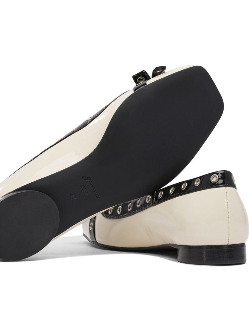 Ganni Eyelet Bow Ballet Flats