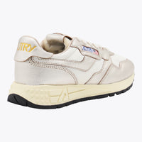 Autry White And Gold Leather Reelwind Sneakers