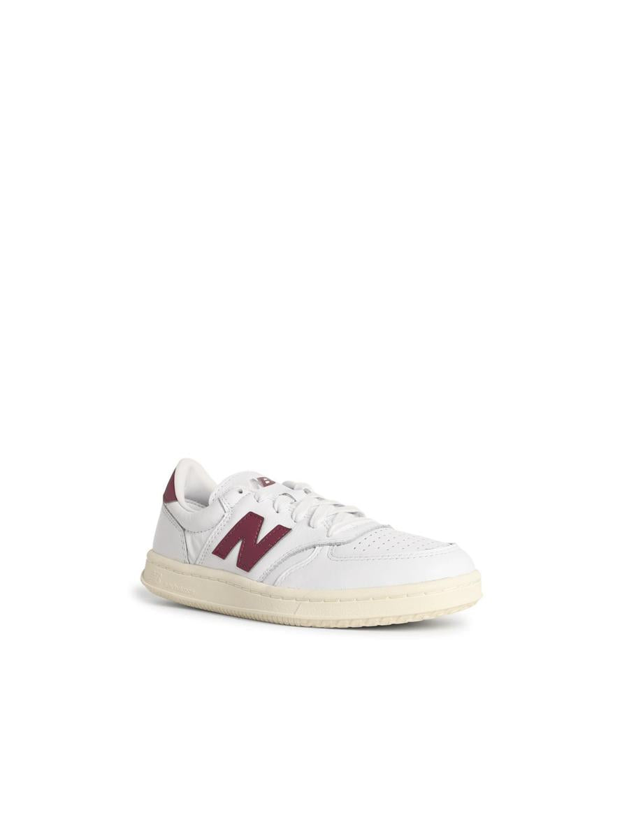 New Balance 'T500' White Leather Sneakers