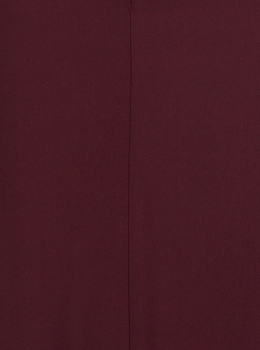 Bordeaux Midi Dress With Cape Sleeves And Cut-Out On The Front In Tech Fabric Woman