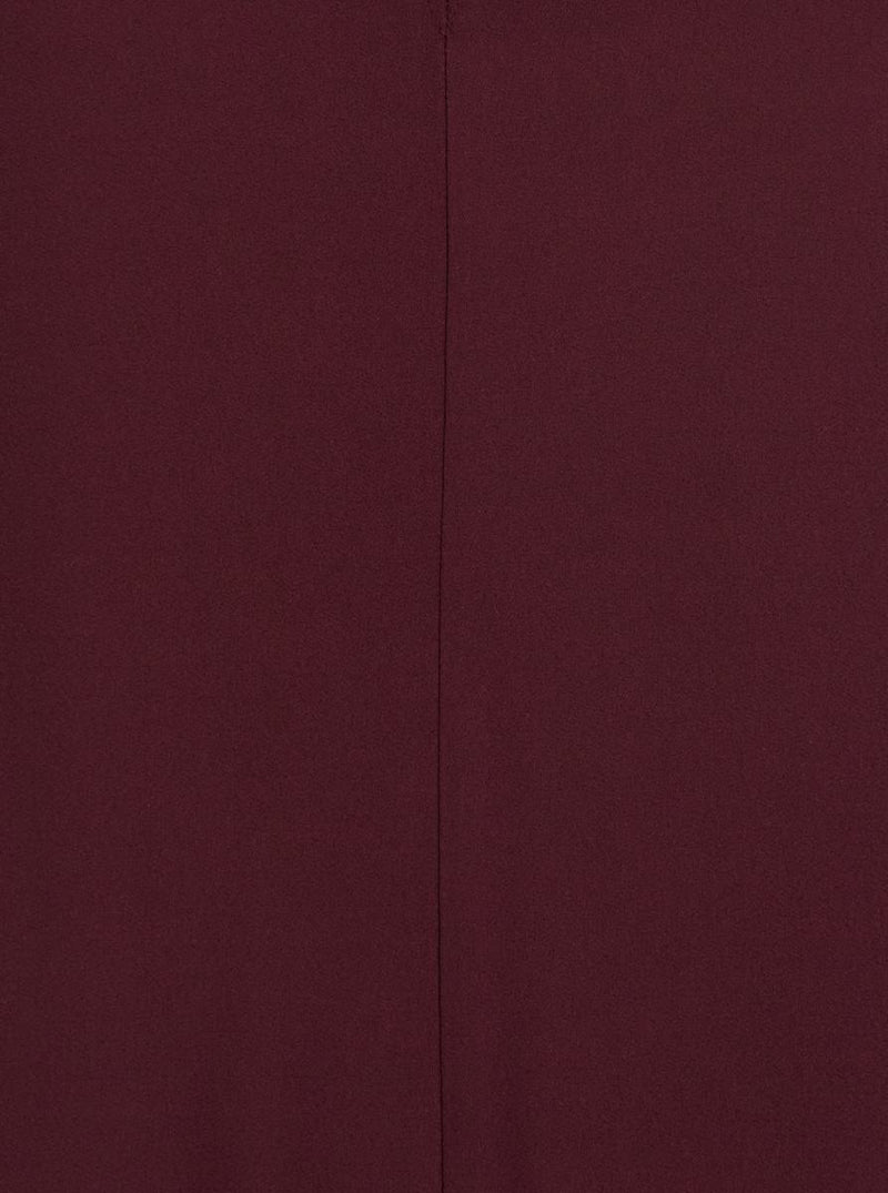 Bordeaux Midi Dress With Cape Sleeves And Cut-Out On The Front In Tech Fabric Woman