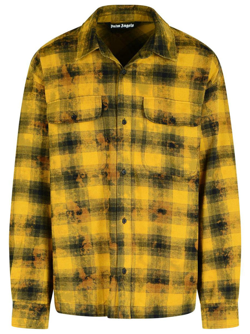 Palm Angels 'Army Green' Cotton Blend Shirt