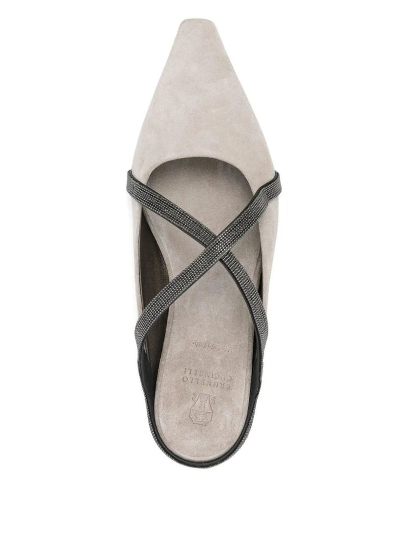 Brunello Cucinelli Flat Square Pointed Ballet Shoes