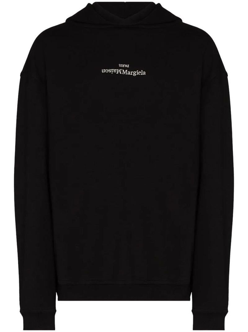 Maison Margiela Logo-Embroidered Cotton Hoodie