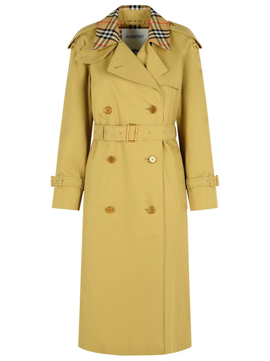 Burberry Short Green Cotton 'Castleford' Trench Coat – BALTINI