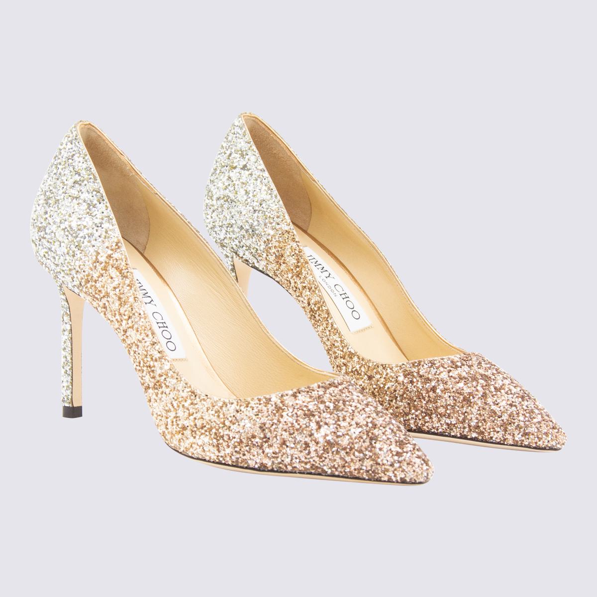 Jimmy Choo Gold Tone Pumps