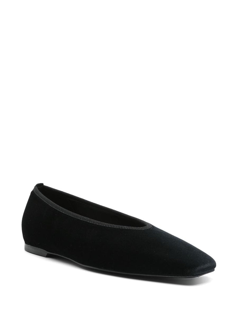 TOTEME Minimalist Velvet Ballerinas Shoes