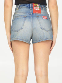 Light-Blue Denim Shorts