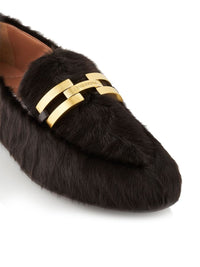 Aquazzura Furry Brandi Mocassin Shoes