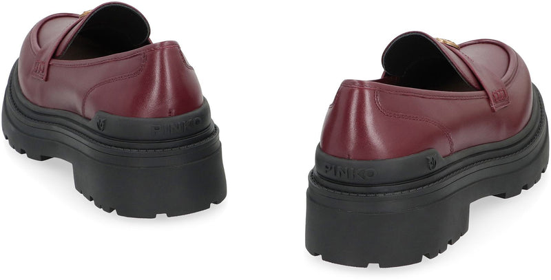 Pinko Mia Leather Loafers