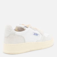 Autry White And Light Grey Leather Medalist Low Sneakers