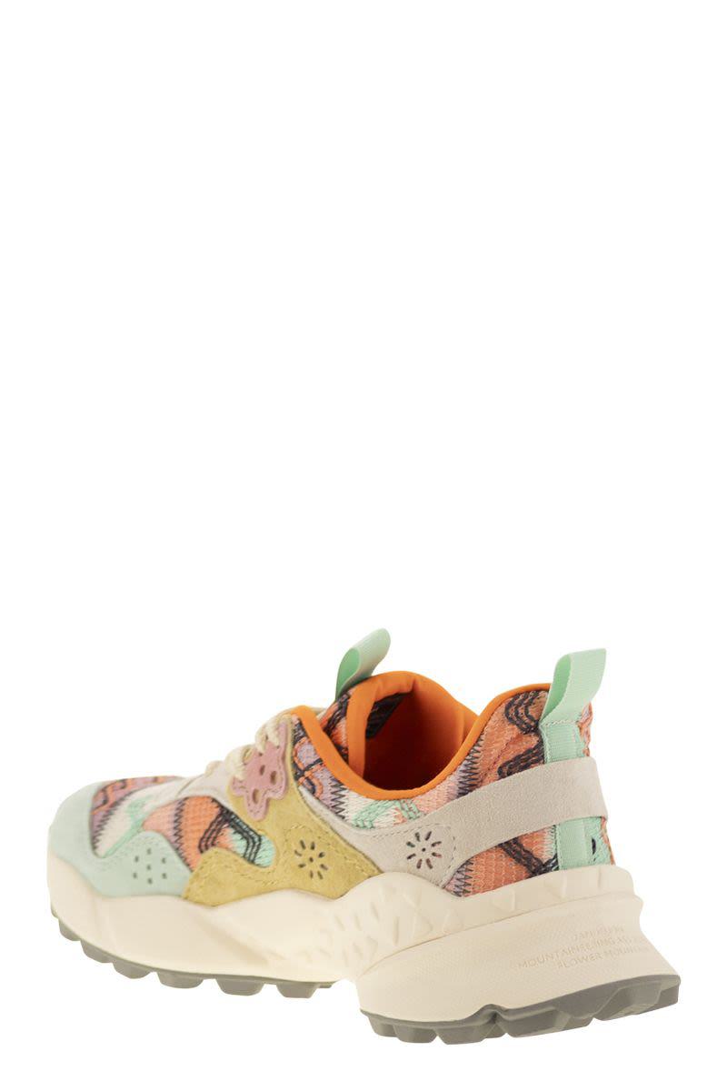 Flower Mountain Kotetsu - Sneakers In Suede And Technical Fabric