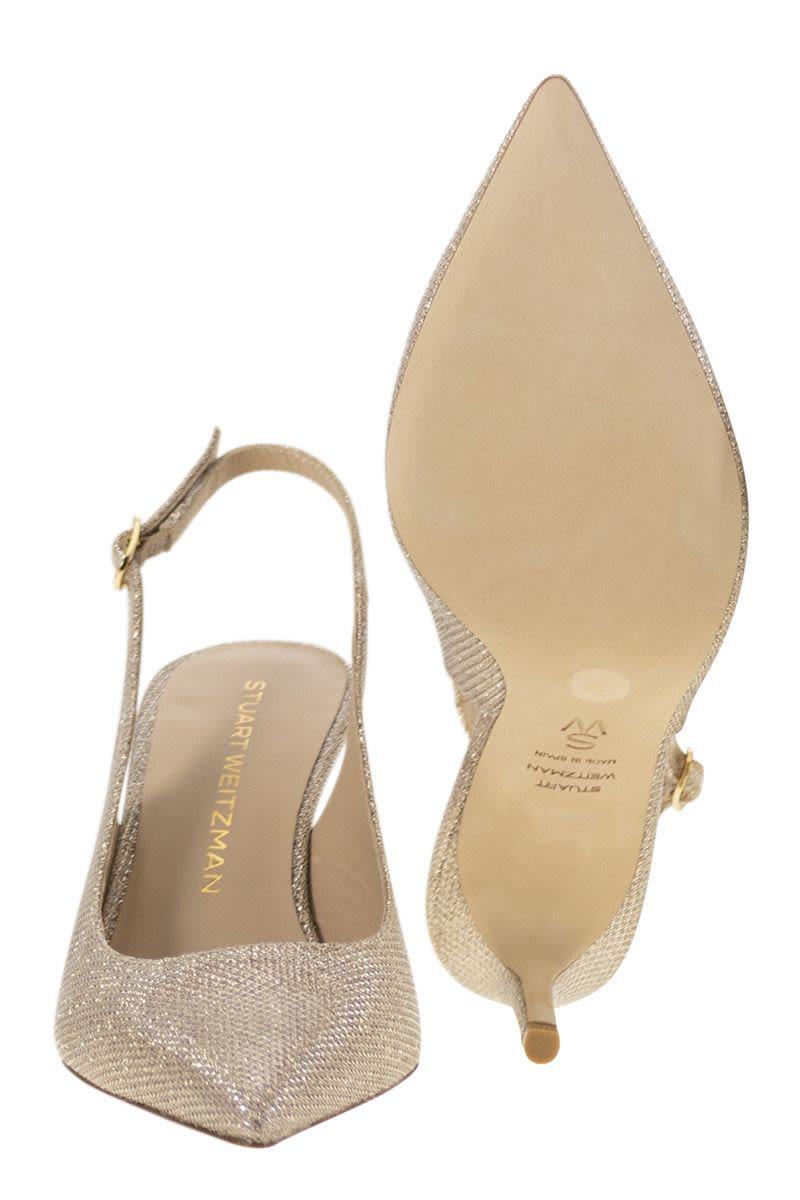 Stuart Weitzman Stuart Power - Metallised Fabric Slingback