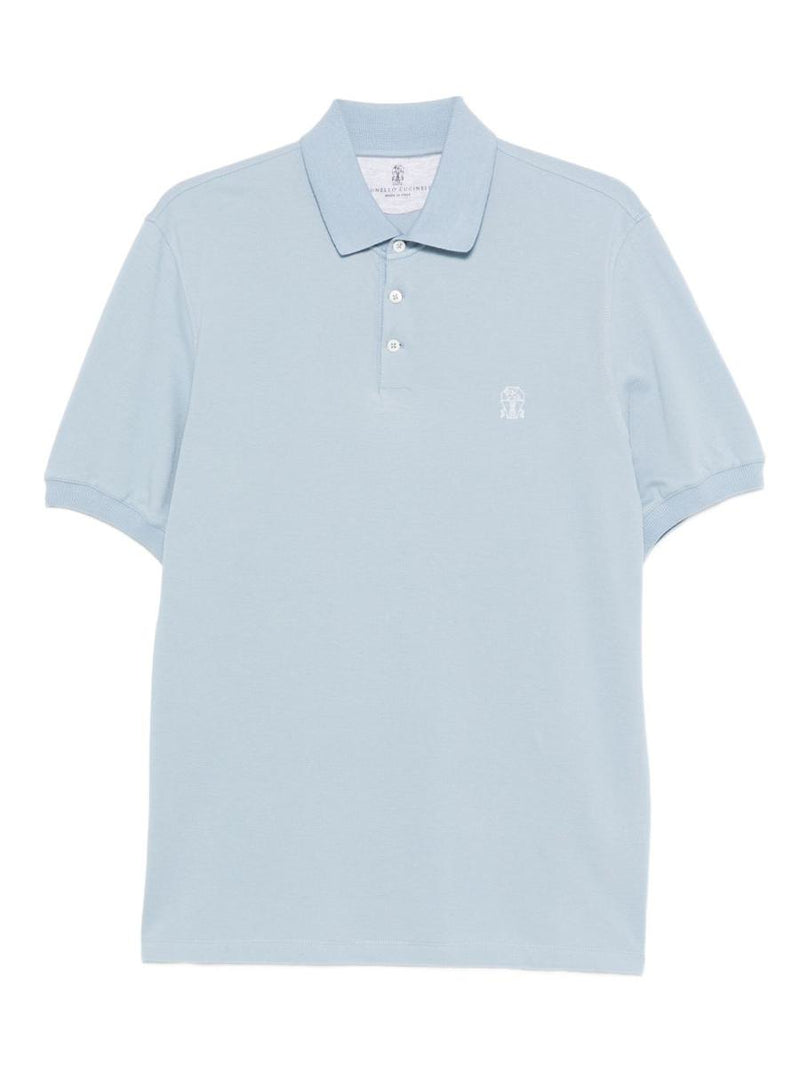 Brunello Cucinelli Logo Cotton Polo Shirt