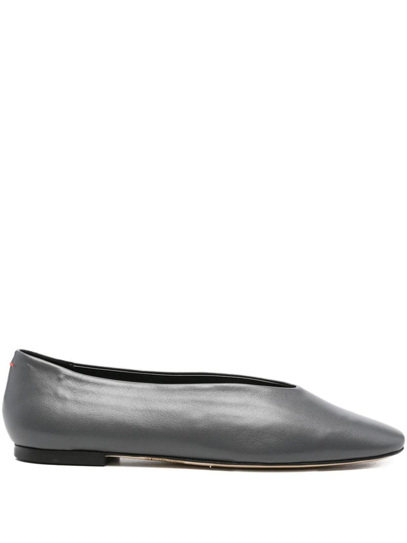 Aeyde Kirsten Nappa Leather Charcoal Shoes