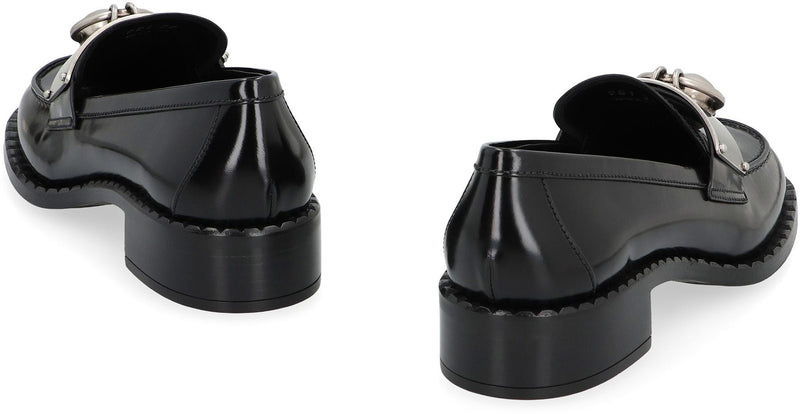 Prada Brushed Leather Loafers