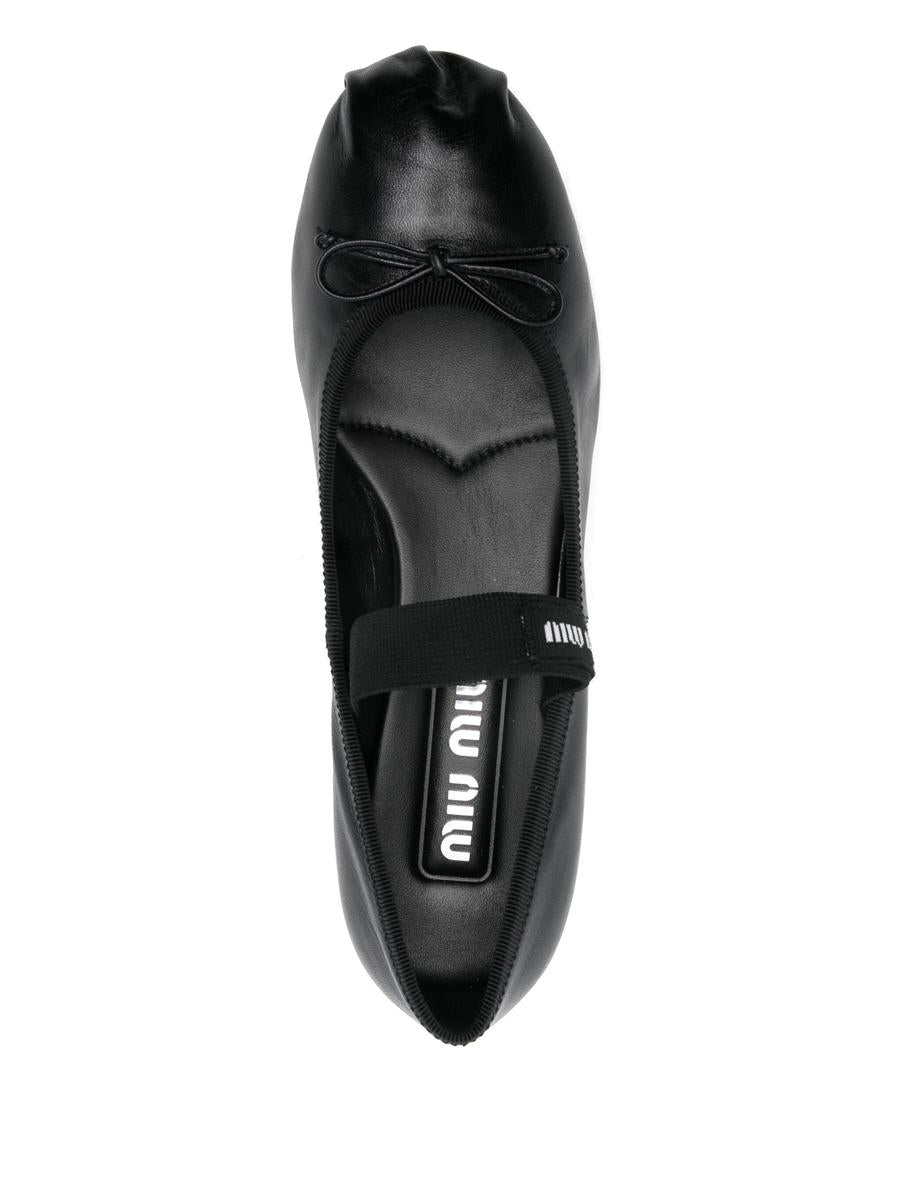 Miu Miu Logo-Intarsia Ballet Flats