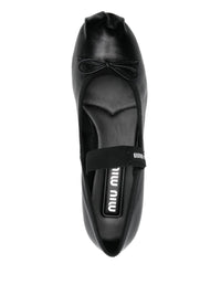 Miu Miu Logo-Intarsia Ballet Flats