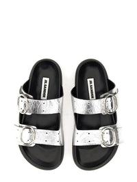 Jil Sander Leather Sandal With Buckle