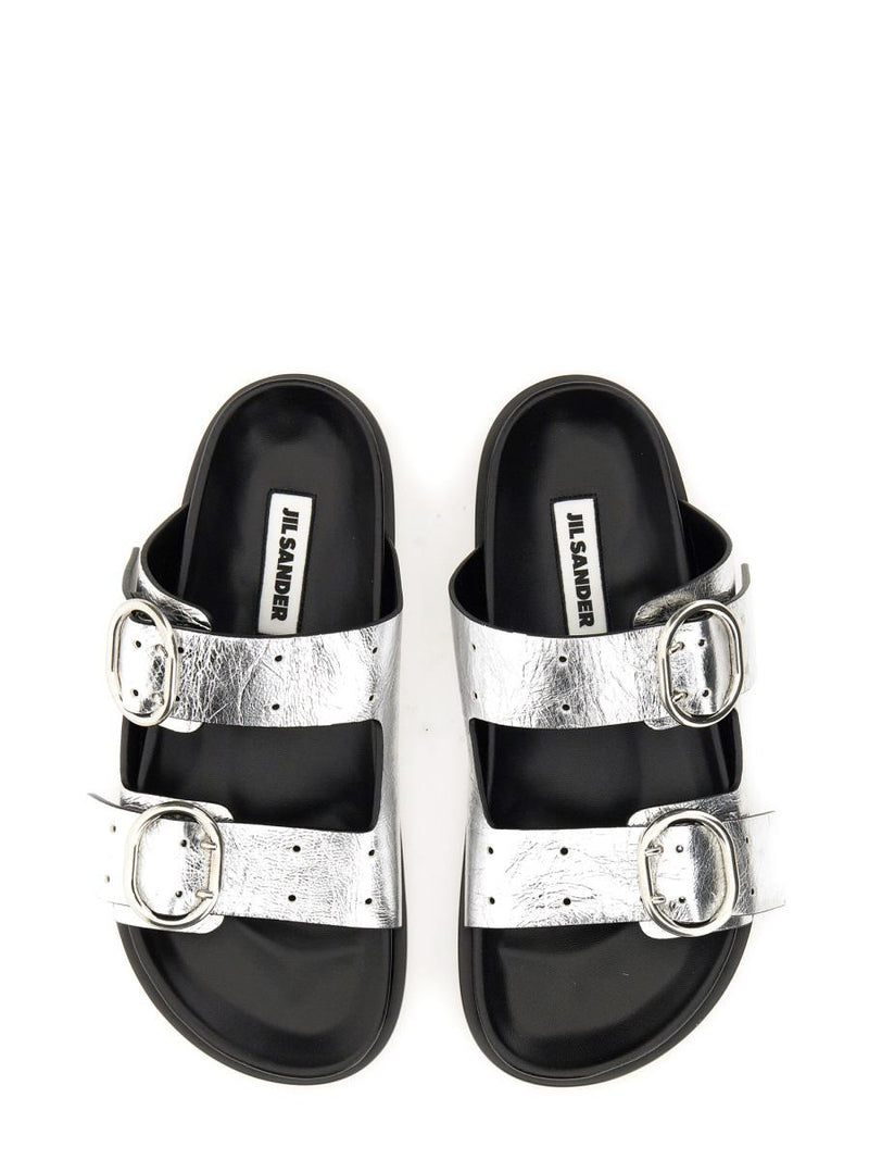 Jil Sander Leather Sandal With Buckle