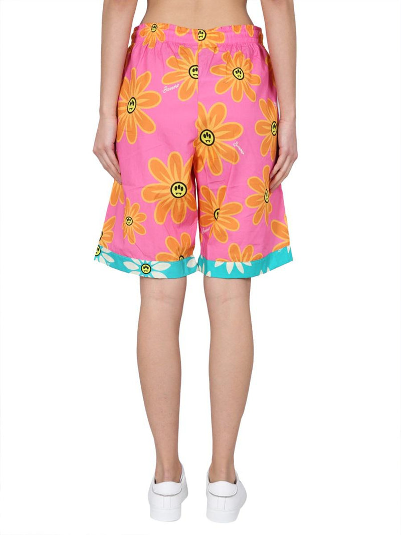 Barrow Sunflower Print Bermuda Shorts Unisex