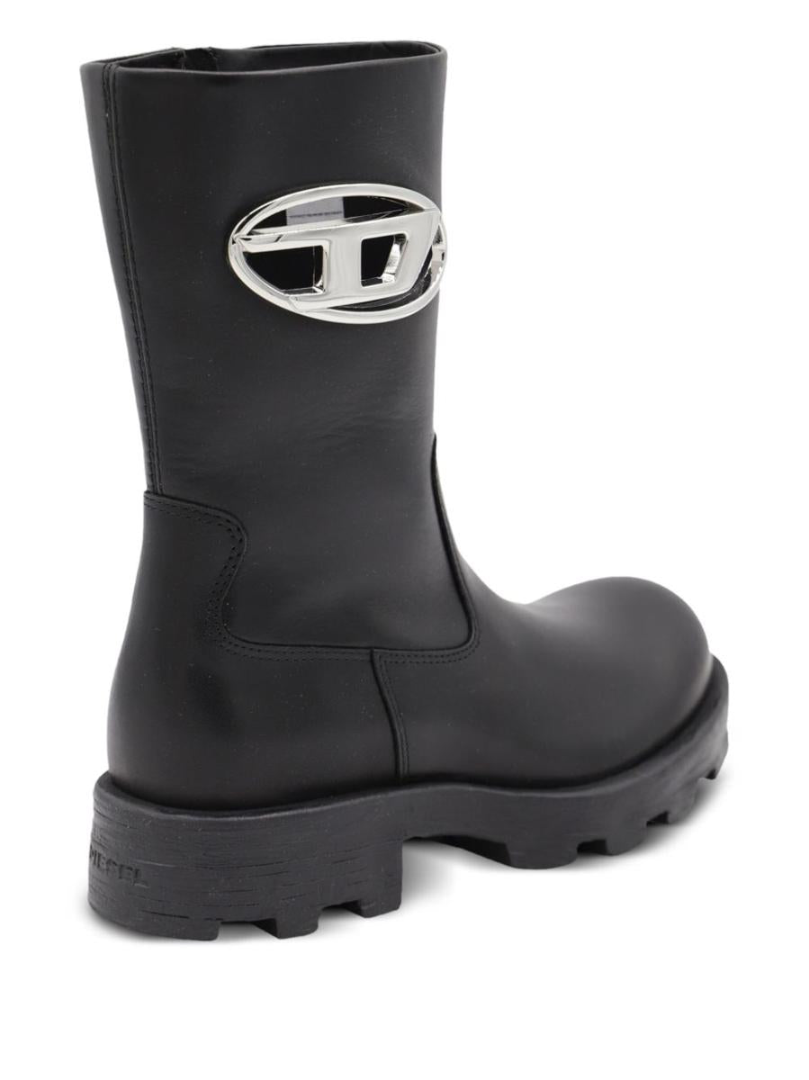 Diesel Leather Biker Boots