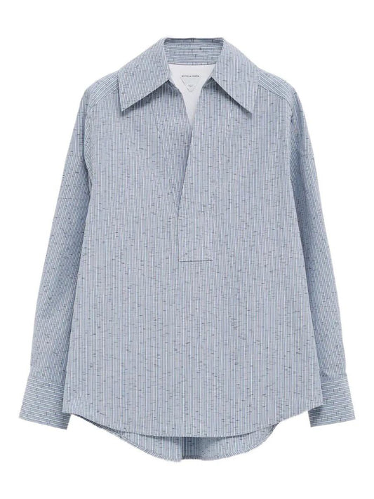 Bottega Veneta Cotton And Linen Striped Shirt Clothing