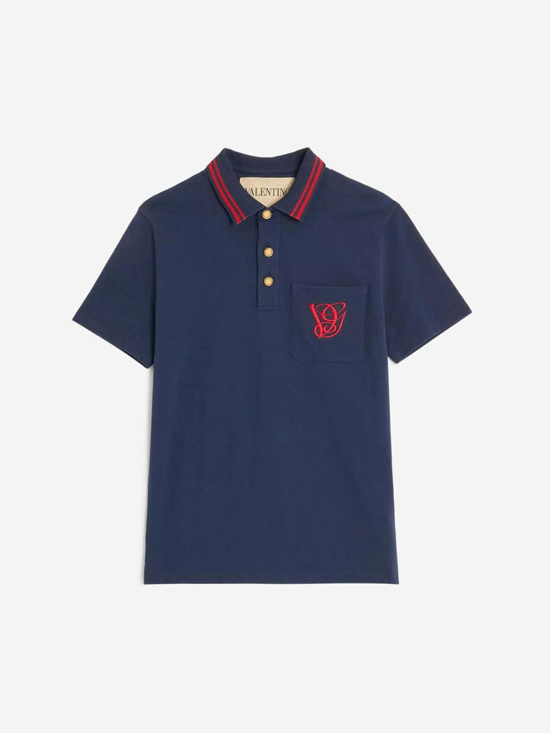 Valentino Garavani Vg Embroidered Polo