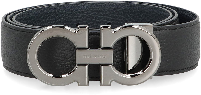 Salvatore Ferragamo Gancini Reversible Leather Belt