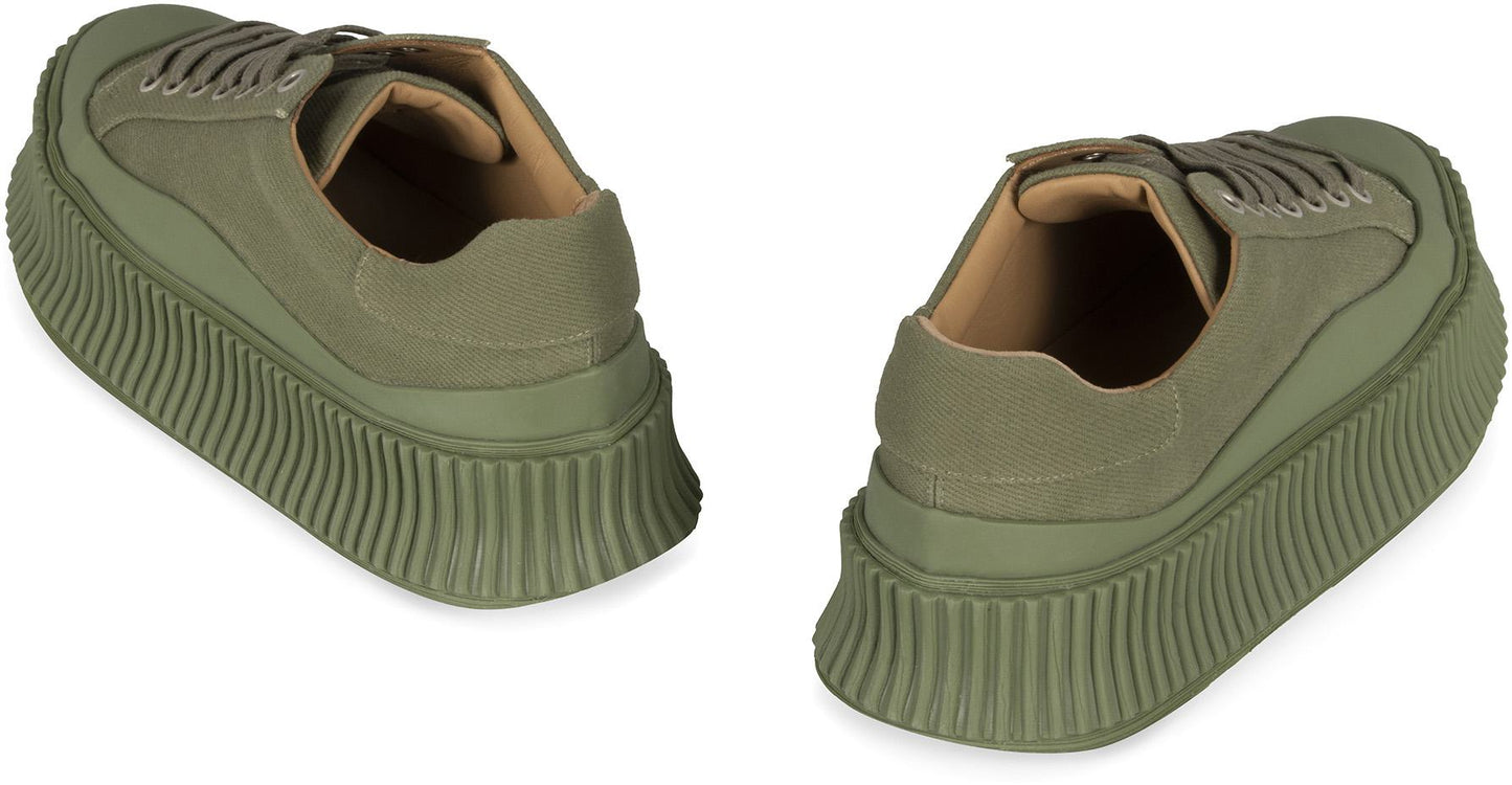 Jil Sander Canvas Platform Sneakers