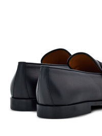 Salvatore Ferragamo Hammered Leather Gancini Loafers Shoes