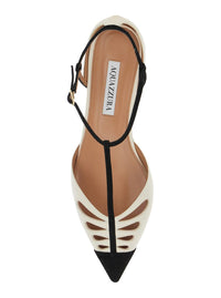 'Camille' White Ballet Shoes With Cut-Out Detail In Leather Woman