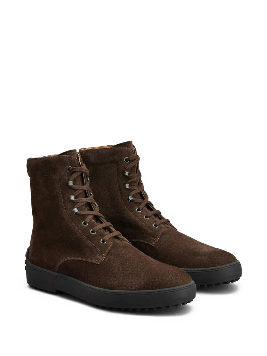 Tod'S Suede Gommino Combat Boots Shoes