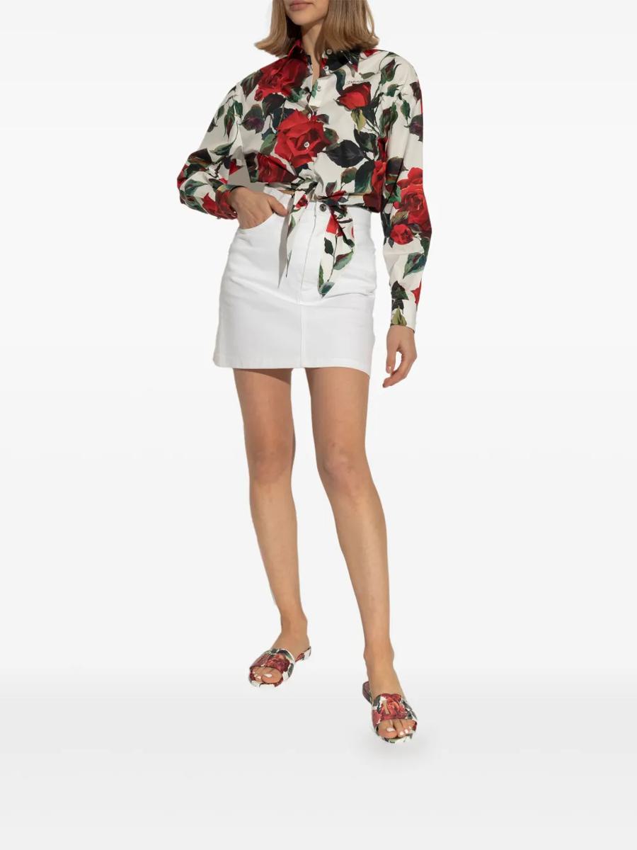 Dolce & Gabbana Floral Slide Sandals