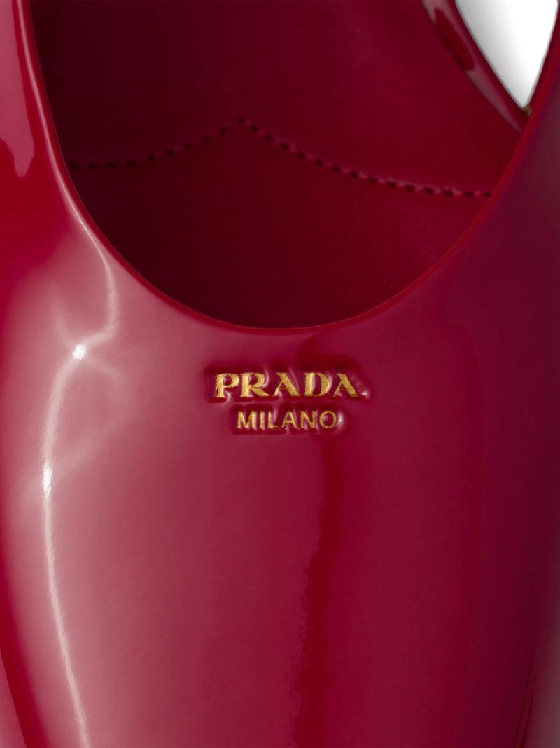 Prada Leather Slingback Ballerina Shoes