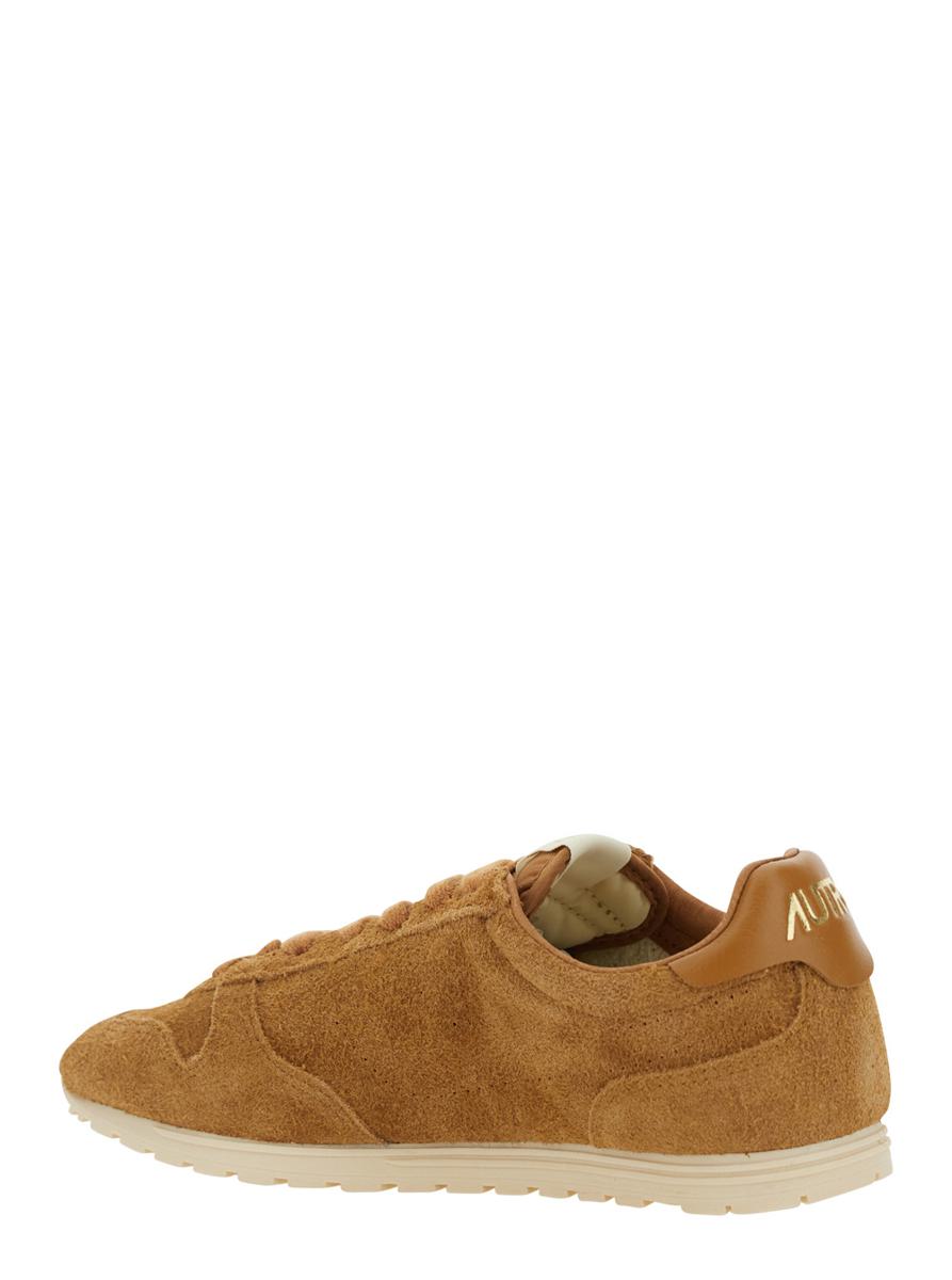 'Windspin Low' Brown Sneaker With Logo On The Side And On The Heel In Suede Woman