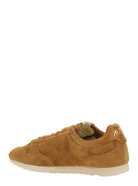 'Windspin Low' Brown Sneaker With Logo On The Side And On The Heel In Suede Woman