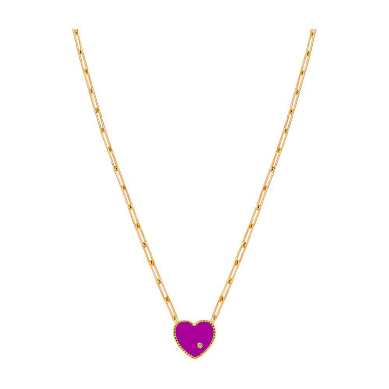 Yvonne Leon Small Solitary Heart Necklace