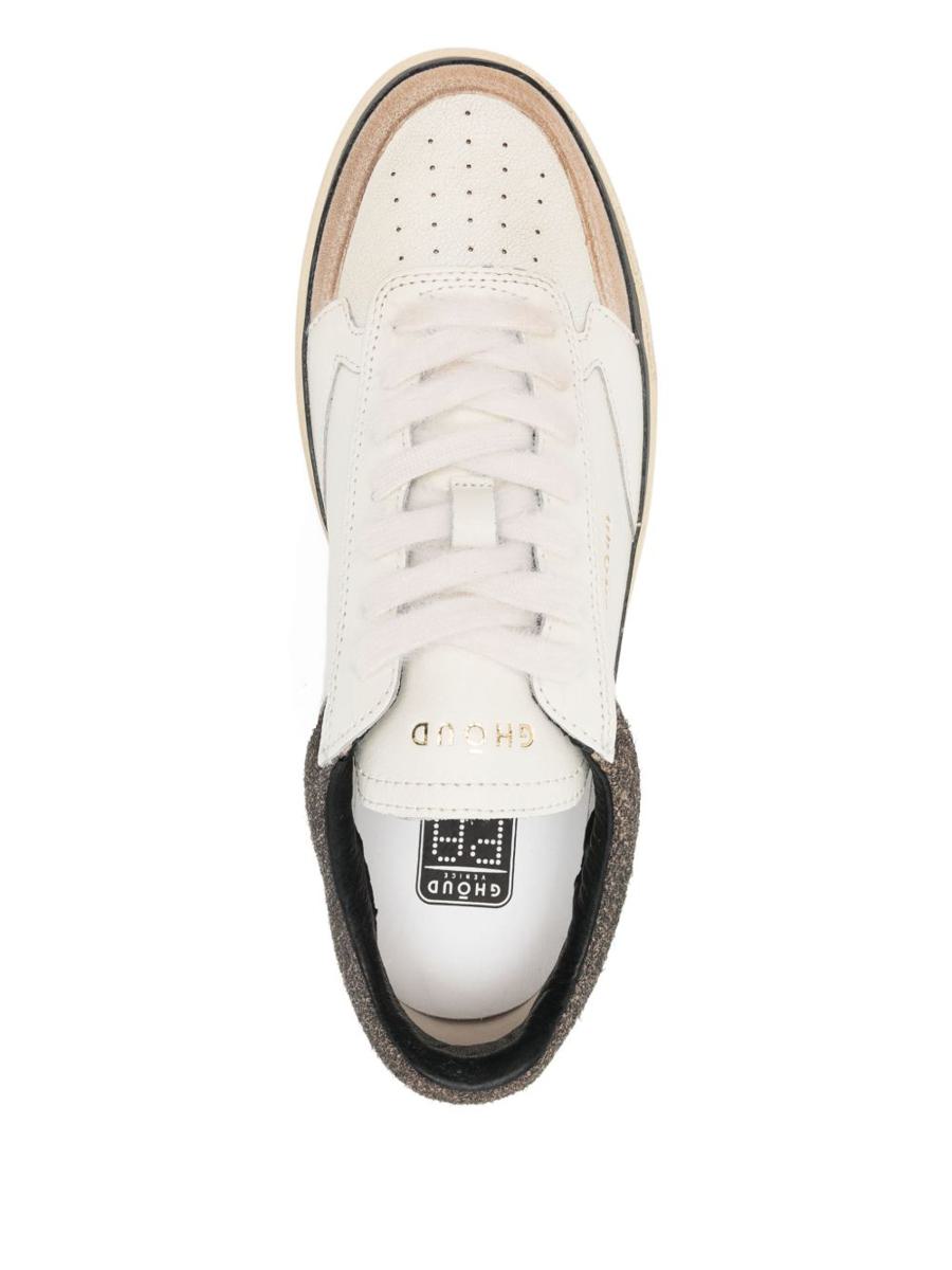 Ghōud 'Pads' Sneakers In White And Brown Leather