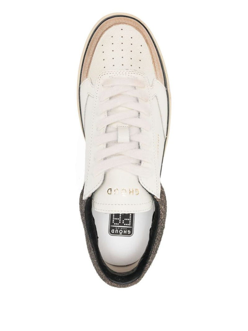 Ghōud 'Pads' Sneakers In White And Brown Leather