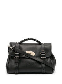 'Alexa' Black Handbag With Adjustable And Removable Shoulder Strap And Magnetic Closure In Granied Leather Woman
