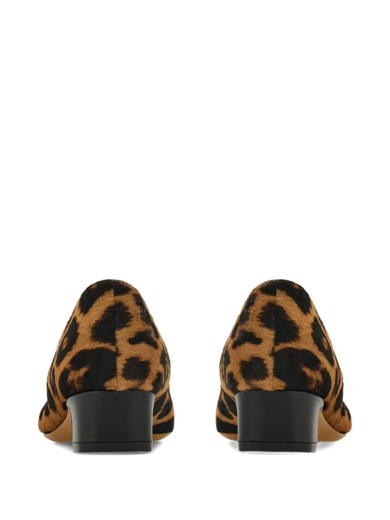 Salvatore Ferragamo Horsehair Printed Pirri Pony Décolleté Shoes