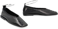 Jil Sander Ring Leather Ballet Flats