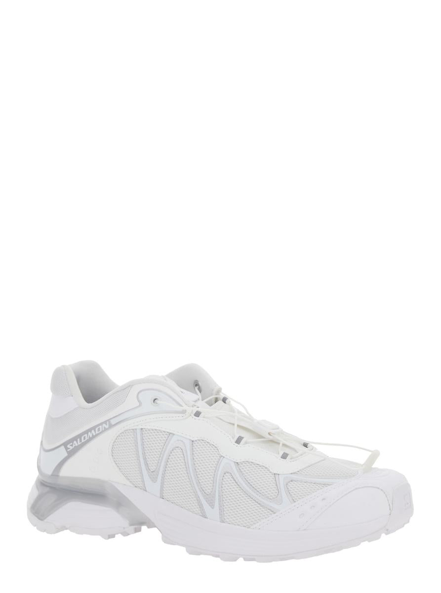 'Xt-Whisper' White Sneakers With Printed Logo On The Side And Drawstring Closure In Fabric Unisex