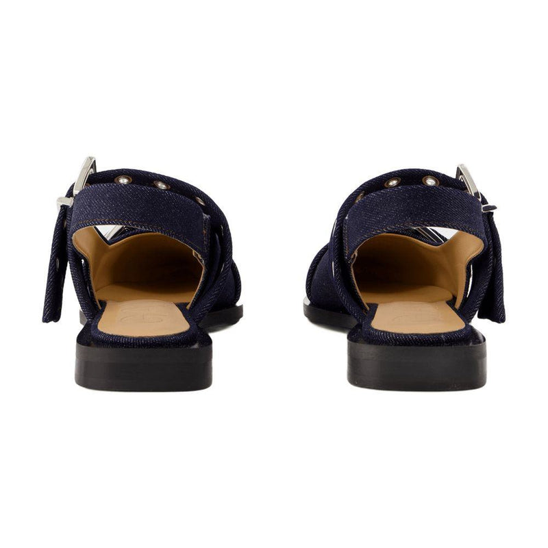 Ganni Feminine Buckle Ballerinas