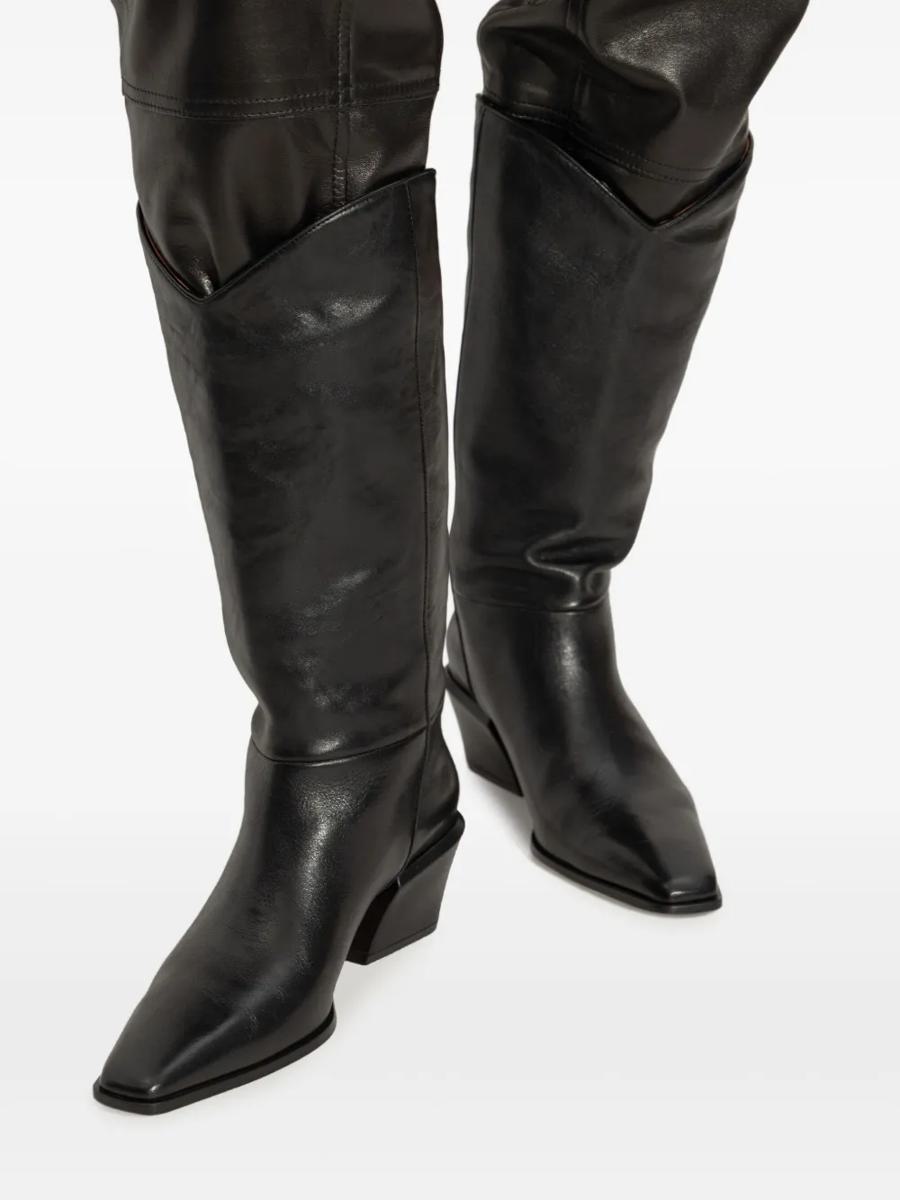 Paris Texas Bettina Leather Pointed Toe Boots 50Mm