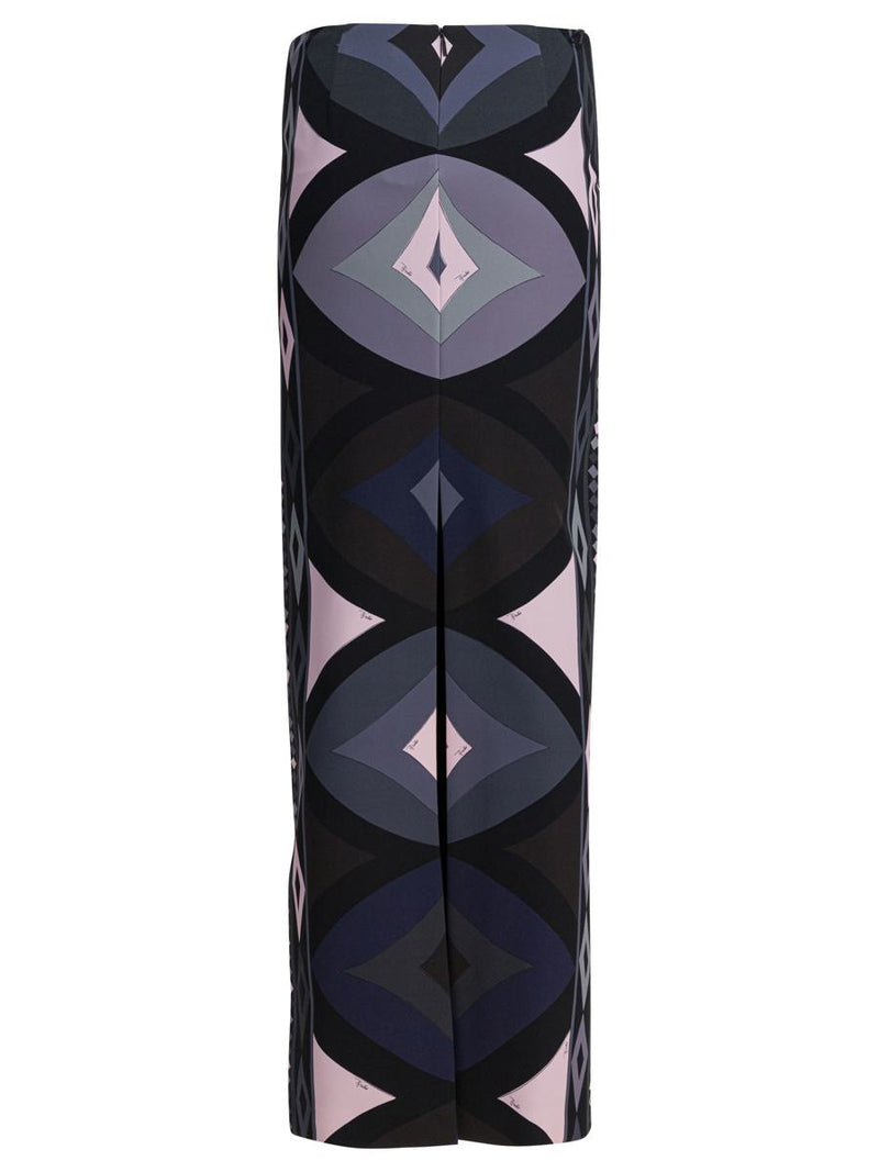 Pucci Silk Skirt With "Collane" Print