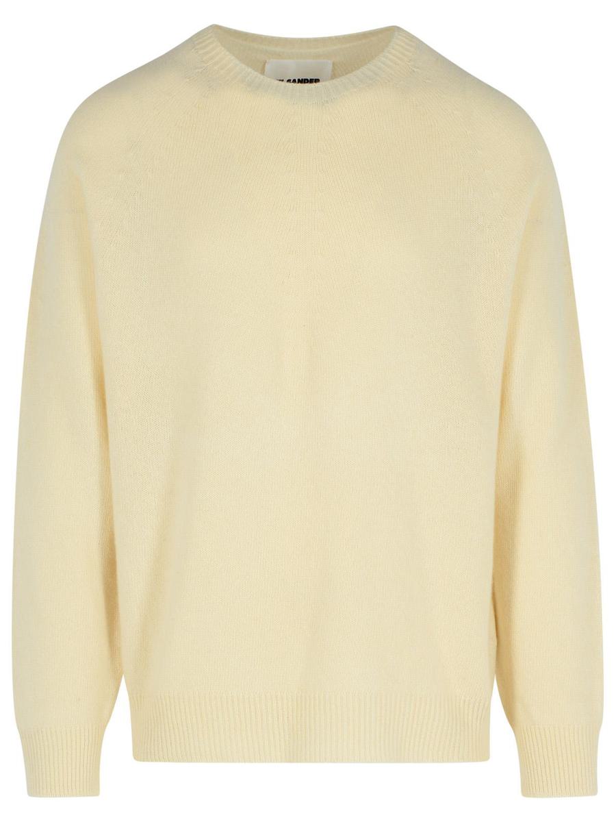 Jil Sander Ivory Virgin Wool Blend Sweater